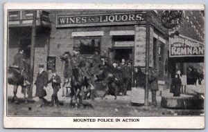 K34/ Philadelphia Pennsylvania Postcard c1910 Mounted Police Raid Bar 500