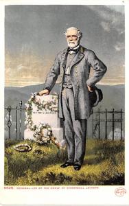 Civil War Post Card Old Vintage Antique Postcard General Lee at Grave of Ston...