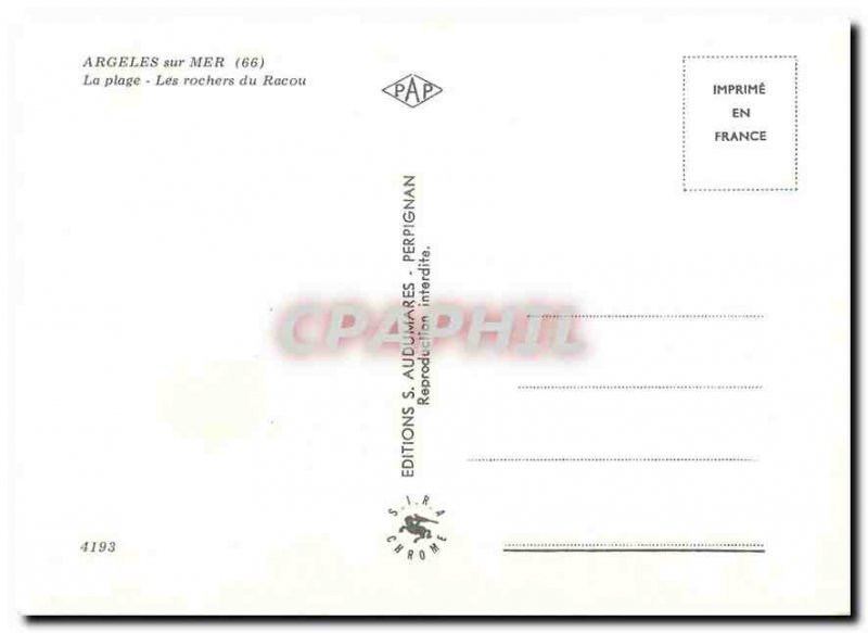 Modern Postcard Souvenir d'Argeles Beach