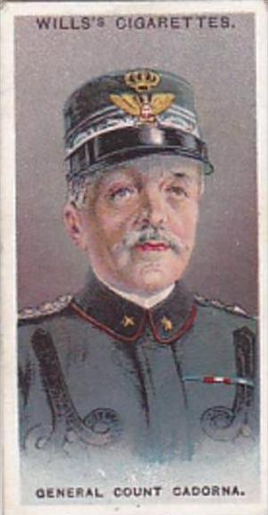 Wills Cigarette Card Allied Army Leaders No 32 General Count Cadorna