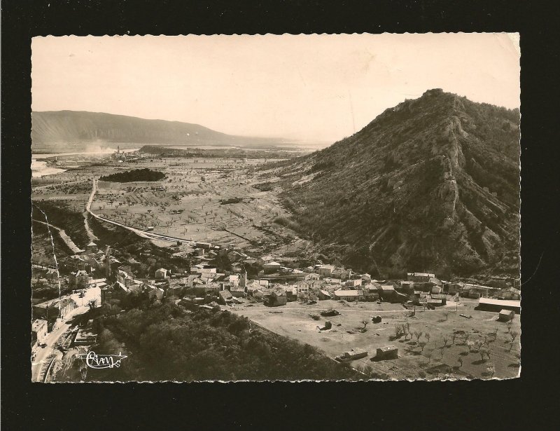 Postmark 1957 Chateau Arnoux French Alps Real Photo Postcard