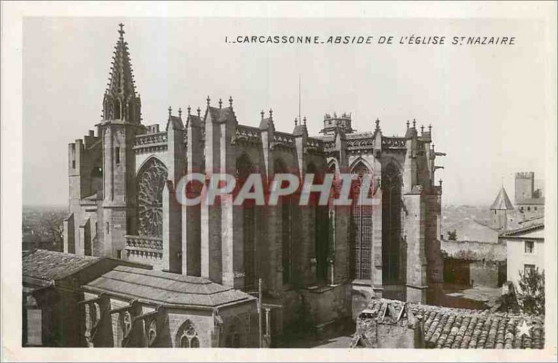 Postcard Modern Carcassonne Apse of the Church of St. Nazaire