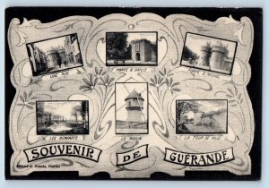 Loire-Atlantique France Postcard Souvenir De Guerande c1910 Building Multiview