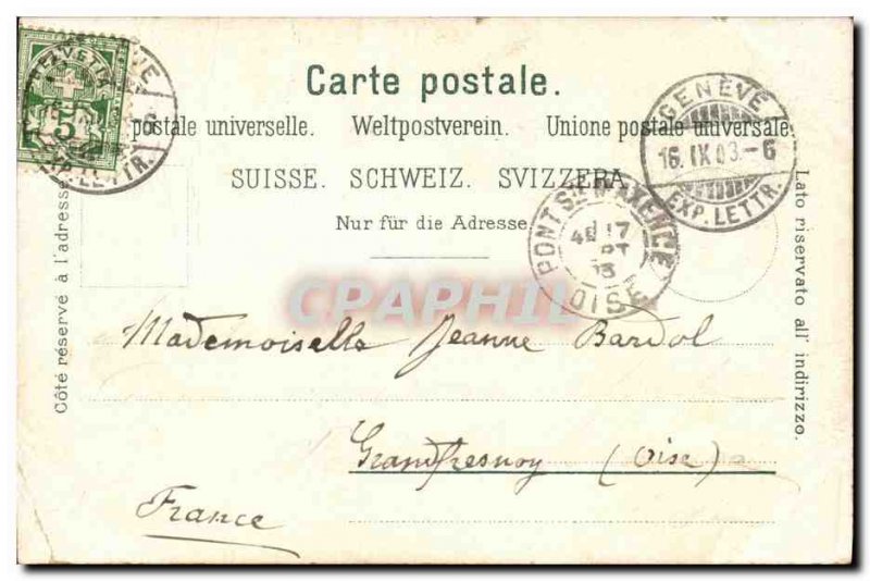 Old Postcard Geneva