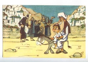 228615 RUSSIA NIKOLSKAYA cartoon Why stubborn donkey postcard