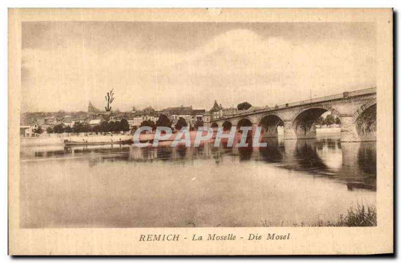 Old Postcard Remich Moselle Die Mosel