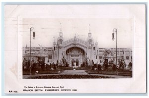 1908 Franco-British Expo Iron Steel Palace Railway London RPPC Photo Postcard