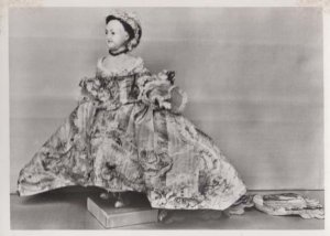 1758 Medieval Stuffed Toy Wax Doll Ladies Coat Robe RPC London Museum Postcard