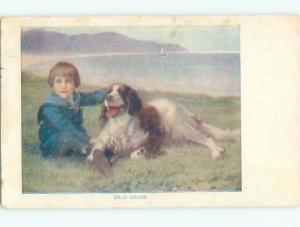 Divided-Back DOG SCENE Great Postcard AA9351