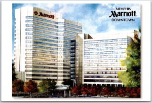 Memphis Marriot Downtown Tennessee Recreational Facilities Restaurants Postcard