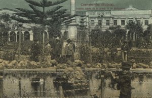 bolivia, COCHABAMBA, Frontis oeste de la Plaza 14 de Setiembre (1910s) Postcard