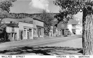 J55/ Virginia City Montana RPPC Postcard c1950s Wallace Street Stores 348