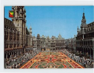 Postcard Flower carpet, Market Place, Brussels, Belgium