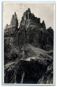 c1920's Vajolet Towers Border of Trentino and South Tyrol RPPC Photo Postcard