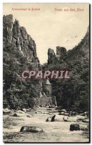 Old Postcard Gruss Aus dem Harz Bodetal in Kronentemple