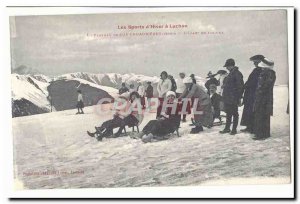 The winter sports has Luchon Old Postcard Plateau Superbagneres (1800m) Trave...