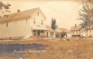 Hanover ME Dirt Street Post Office 1913 Color Cancel RPPC Postcard