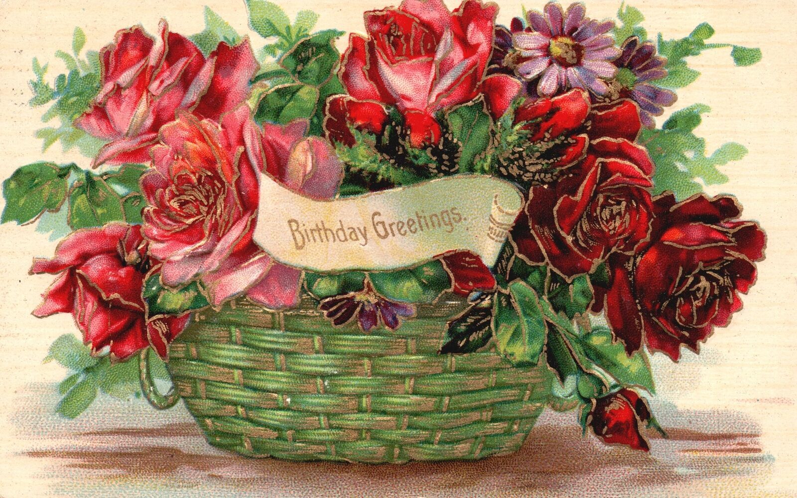 birthday wishes with victorian roses