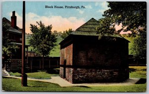 Vtg Pittsburgh Pennsylvania PA Block House 1910s View Old Unused Card Postcard