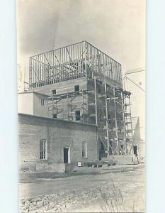 Pre-1918 rppc CONSTRUCTION SITE - BUILDING BEING CONSTRUCTED ho5459