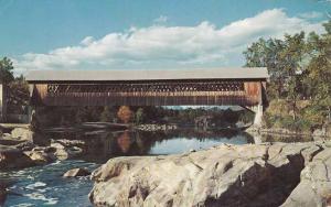 Lattice Covered Bridge at Woodstock NH, New Hampshire - pm 1962