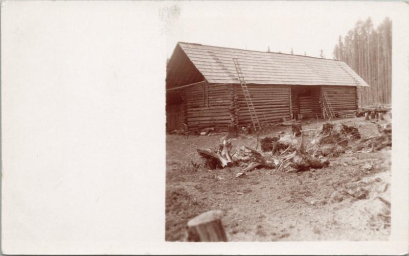 Reardan WA Washington Structure Lincoln County RPPC Real Photo Postcard E16 