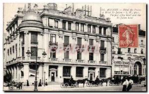 Old Postcard Angers Hotel Post and St Julien Hotel
