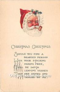 Santa Claus Christmas 1921 light wear, postal marking on front