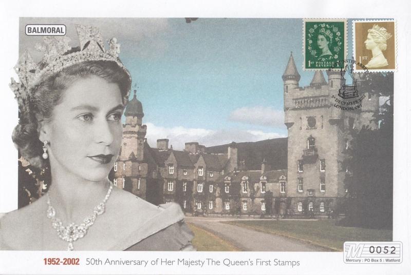 Balmoral Queen Elizabeth II Golden Jubilee Rare Stamp 50th Anniversary FDC