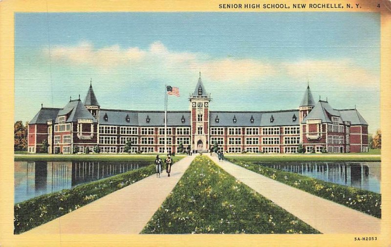 Senior High School New Rochelle NY Linen P126