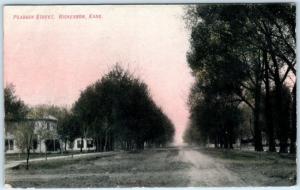 NICKERSON, Kansas  KS    Residences PEABODY STREET Scene  ca 1910   Postcard