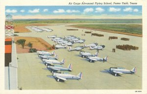 1940s Foster Field Texas Air Corps Flying School Teich Postcard 25-1722