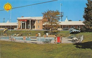 Hagerstown Maryland 1960s Postcard Quality Motel Swimming Pool