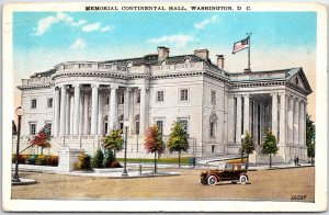 VINTAGE POSTCARD THE MEMORIAL CONTINENTAL HALL WASHINGTON D.C. c. 1930