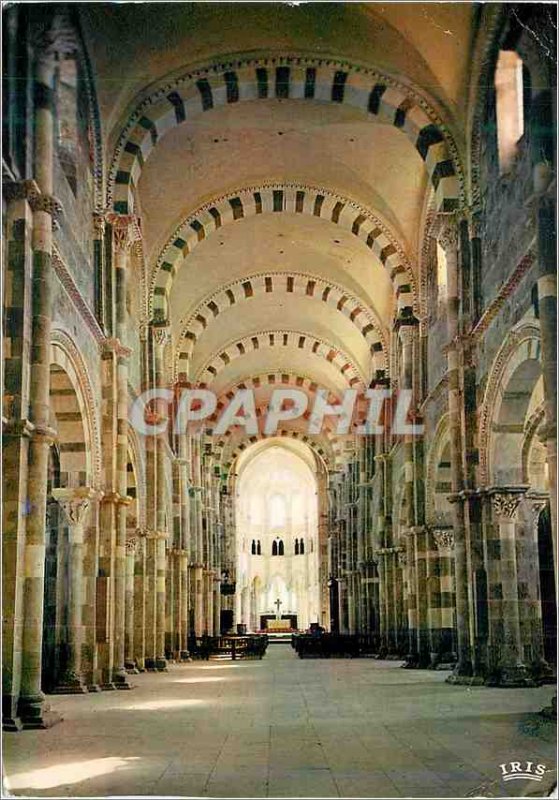 Modern Postcard Vezelay The Nave of the Basilica of the Madeleine