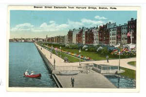 MA - Boston. Beacon Street Esplanade from Harvard Bridge