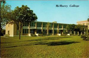 McMurry College, Cooke Building, Abilene Texas c1963 Vintage Postcard M18