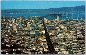 Panorama Of San Francisco California City View Twin Peaks San Francisco Postcard