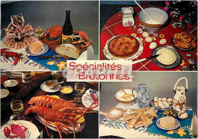 Postcard Modern Specialties Shedders Breton lobsters and crabs Gateau Breton