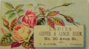 1870's-80's Ladies' Coffee & Lunch Room Pink Roses Image P43