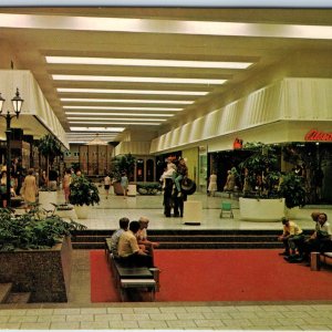 c1960s Grand Rapids, MI Woodland Mall Inside Shopping Center Crowd Store PC A237