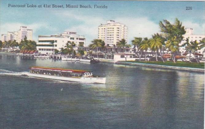 Florida Miami Beach Pancoast Lake At 41st Street