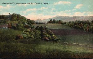 Vintage Postcard Constitution Hill Showing Greylock Mt. Pittsfield Massachusetts