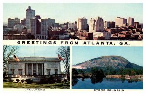 Postcard BUILDING SCENE Atlanta Georgia GA AS3749