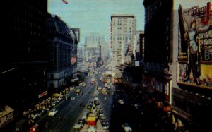 USA New York City Broadway Times Square Chrome Postcard 09.88