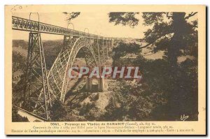 Old Postcard Landscape in Cantal Garabit Viaduct