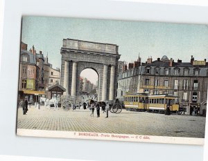 Postcard Porte Bourgogne, Bordeaux, France 