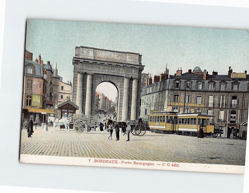 Postcard Porte Bourgogne, Bordeaux, France