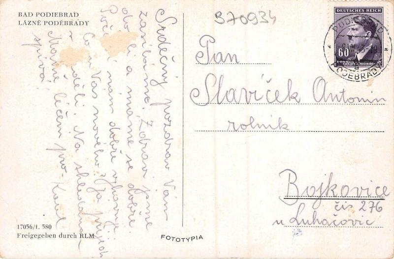 B70934 Bad Podiebrad Podebrady Czech Republic