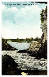 Postcard WATER SCENE Grand Falls New Brunswick NB AS9033